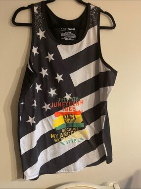 Juneteenth Graphic Black Tank Top -